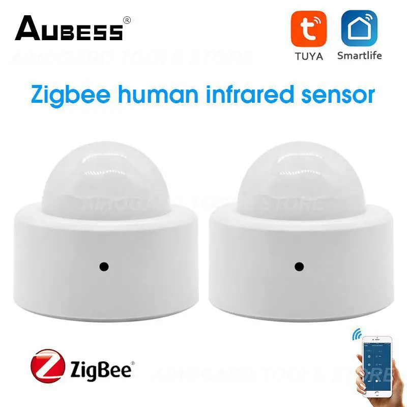 1~5PCS Zigbee 3.0 Tuya Mini Smart Human Body Sensor Motion Movement PIR Transducer Infrared Detector Smart Life Smart Home