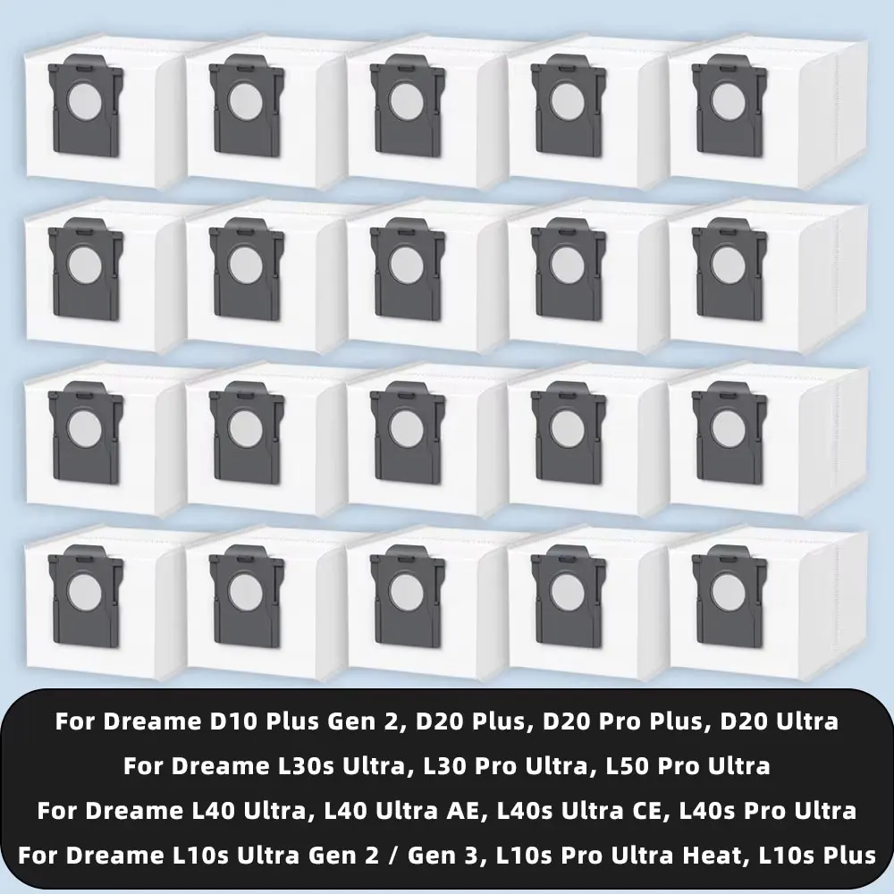 Dust Bag Fit For Dreame D10 Plus Gen 2, D20 Ultra, L10s Ultra Gen 2 / Gen 3, L10s Plus, L30s L40 L40s L50 L10s Pro Ultra Heat