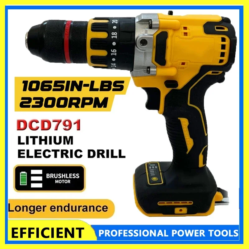 Fit DEWALT DCD791 Compact Cordless Drill - Brushless Motor Screwdriver Multi-Functional Drive Rechargeable Electric Tool for Hom