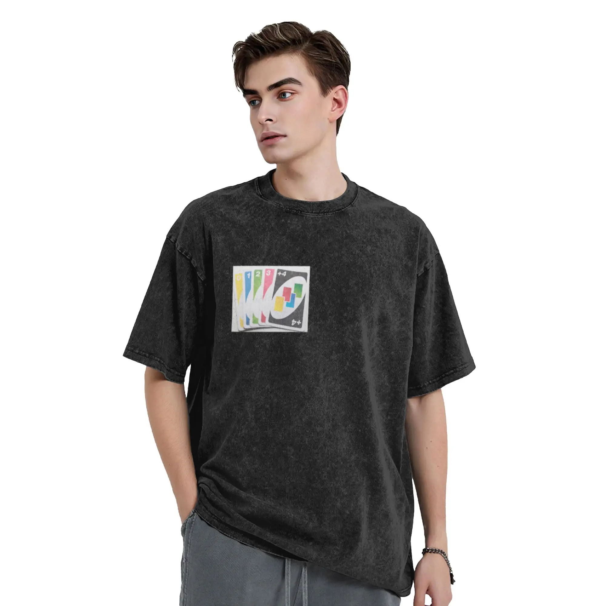 Card game from a colorful deck Unique Stylish A T-Shirt Oversized Short Sleeve Cotton Tees Tops