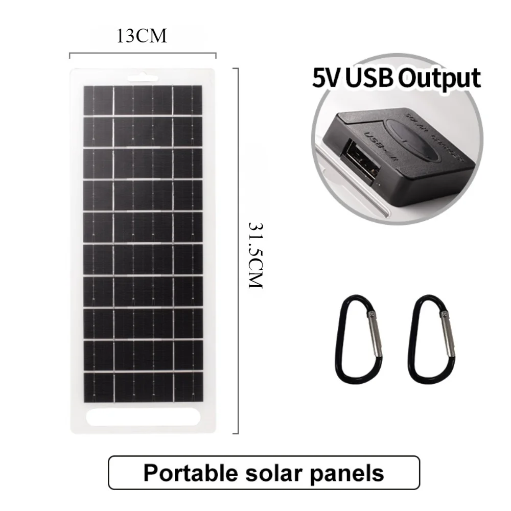 5V USB Solar Panel Charger Portable Solar Panel USB Output Outdoor Emergency Mini Power System for Mobile Phone