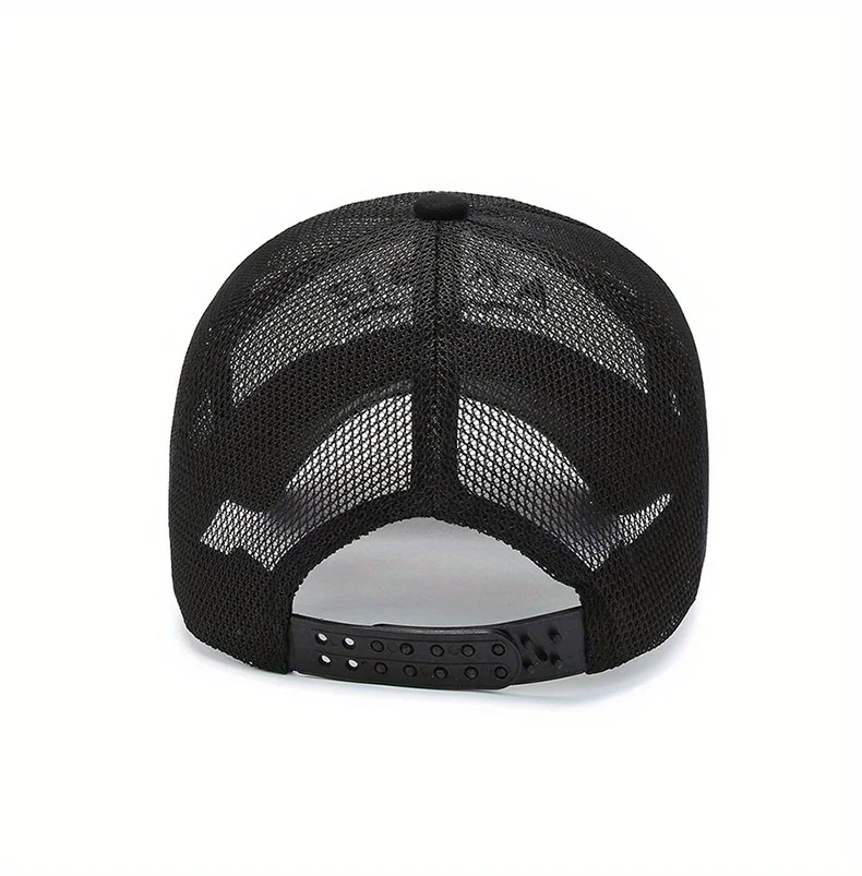 قبعة سائق الشاحنة الشبكية بنمط حروف للجنسين، حافة منحنية للحماية من الشمس، قبعة بيسبول رياضية سريعة الجفاف وجيدة التهوية للنساء والرجال #2