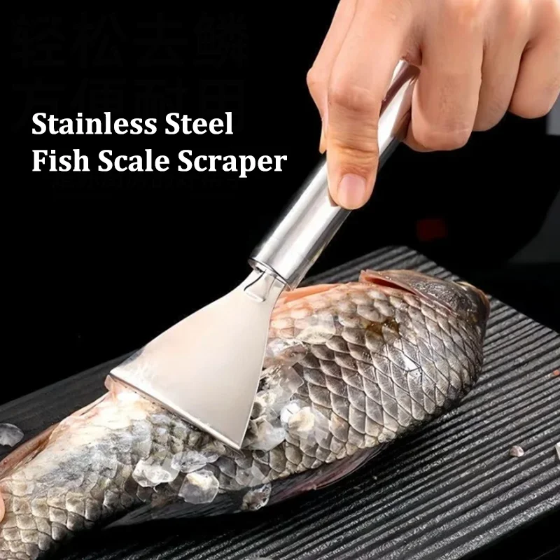 1pc Stainless Fish Scales Scraping Graters Fast Remove Cleaning Peeler Scraper Bone Tweezers Tool Gadges Kitchen Access〔CC11〕