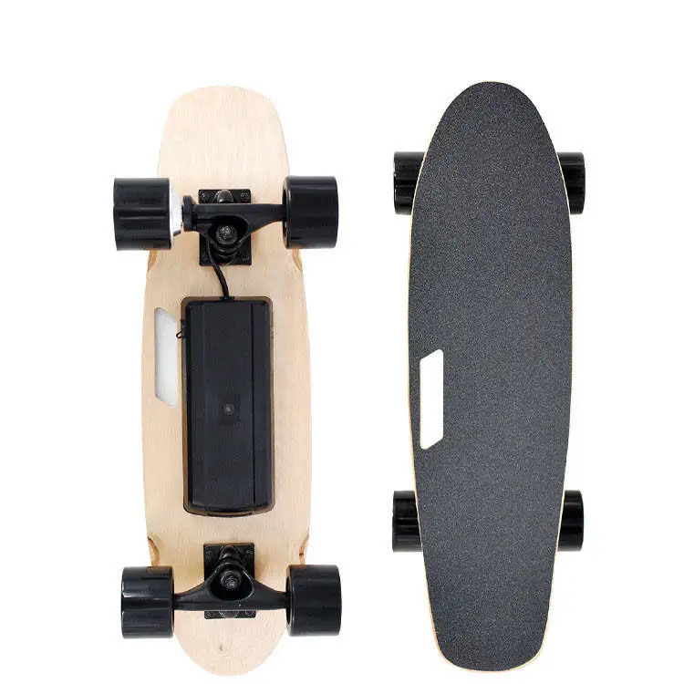 Best Quality Wheel Hardness Small Fish Plate Boosted Electric Skate Board Remote Control Evolve Electric Wood Skateboard
