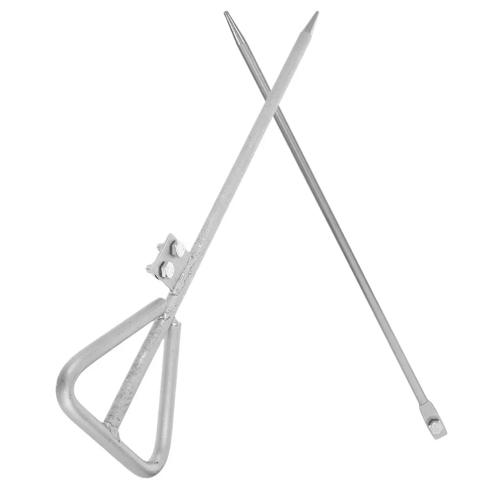 2Pcs Galvanized Ground Rod Heavy Duty Outdoor Rust Resistant for Electrical Grounding Antenna Generator Electric Fence Systems