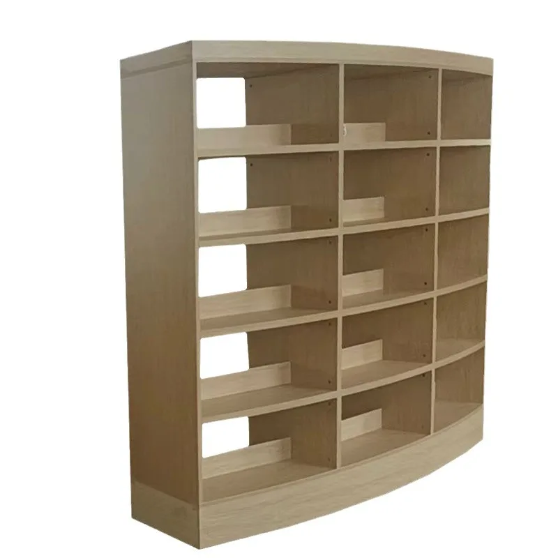 

School library bookstore round bookcase reading room storage book arc display cabinet