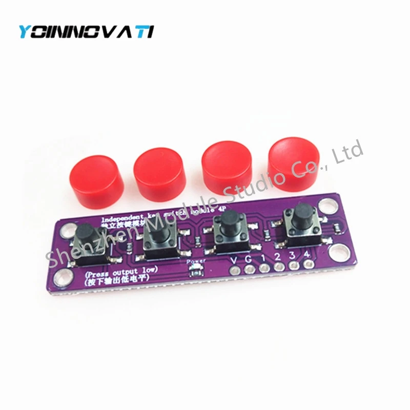 1pcs Touch four button switch module development board Compatible withsensor Raspberry PI 51 MCU suite