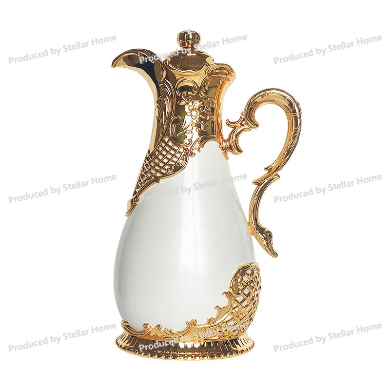 Arabian Insulated Kettle for Home Use, Middle Eastern High-End Feel Hot Water Kettle, Press-Type Insulated Bottle, Water Kettle