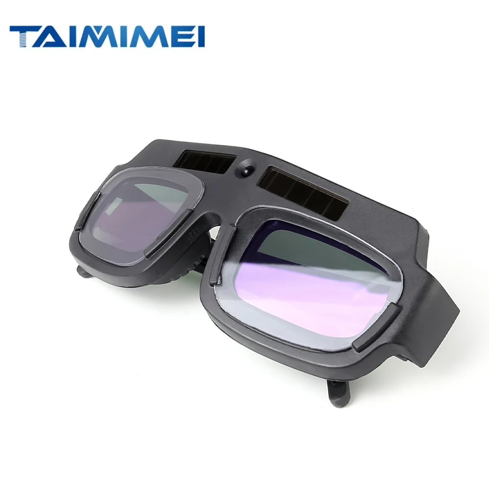 TAIMIMEI Solar Auto Darkening Welding Goggle Helmet Mask Safety Welding Glasses Anti-Flog Anti-Glare Protective Goggles