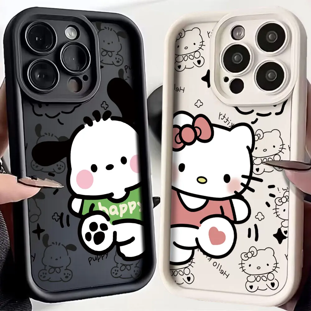 Hello Kittys Pochacco Phone Case For Samsung A04 A05S A10S A11 A12 A20S A21S A13 A14 A54 A33 A34 A35 A51 A52 A55 A53 A73 Cover