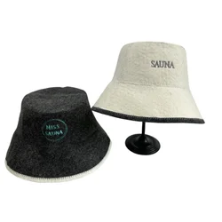 Factory Direct Sales Wool Felt Bucket Sauna Hat for Banya Heat Resistant Shower Cap for Men and Women Head Protection