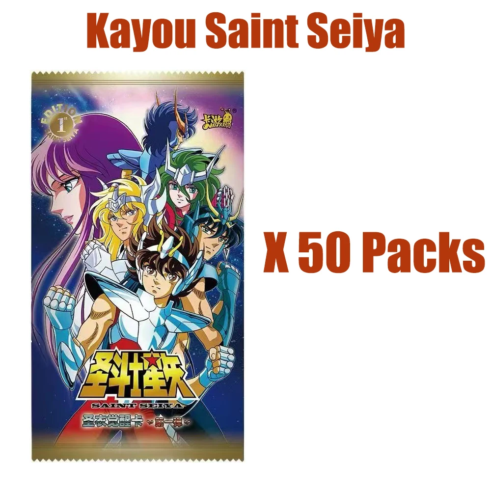 Katou kotak Booster kartu Saint Seiya asli 20 paket \ 10 paket \ 5 paket koleksi Anime kartu hadiah ulang tahun mainan anak-anak