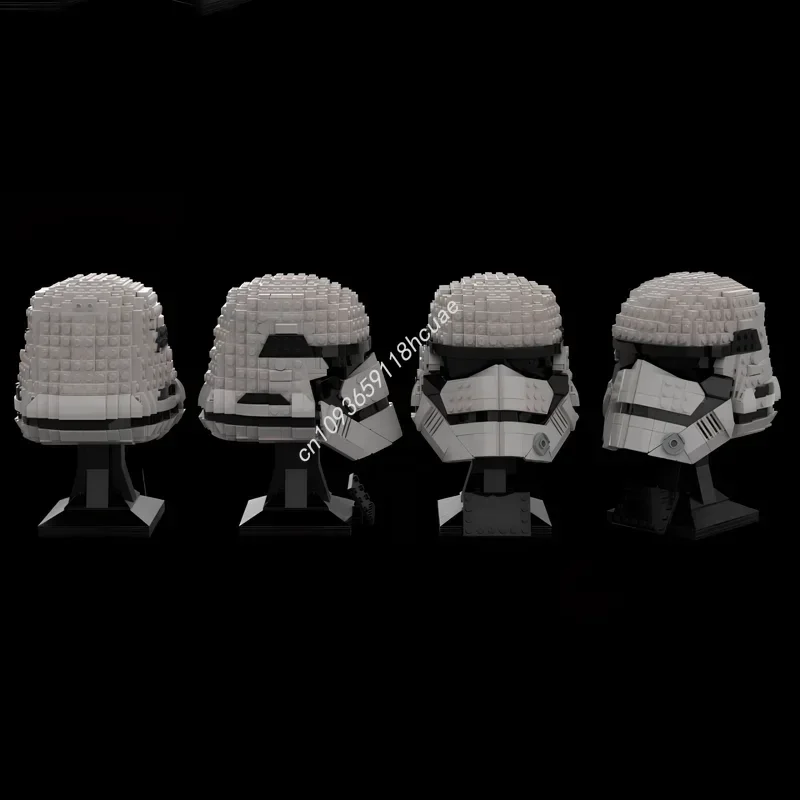 709 قطعة | خوذة ستار باتل فيرست أوردر ستورم تروبر | نموذج خوذة وحدات | نموذج مكعبات البناء Moc | هدية ألعاب عيد ميلاد #3