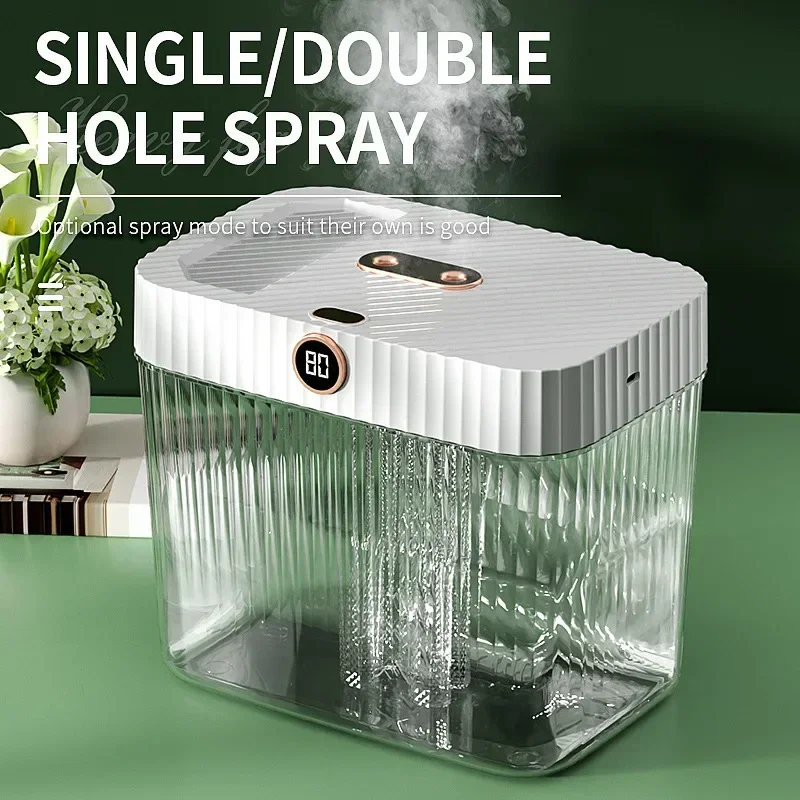 Buse d'humidificateur d'air double avec écran LCD, diffuseur de grande capacité pour la maison et la chambre, 5L