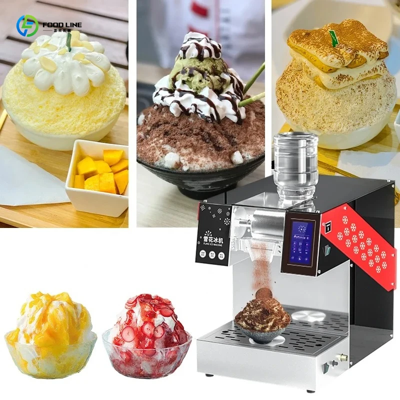 FL Commercial Ice Snowflake Shaver Bingsu Dessert Prep Maker Equipment for Cafe Shop Store Business Use