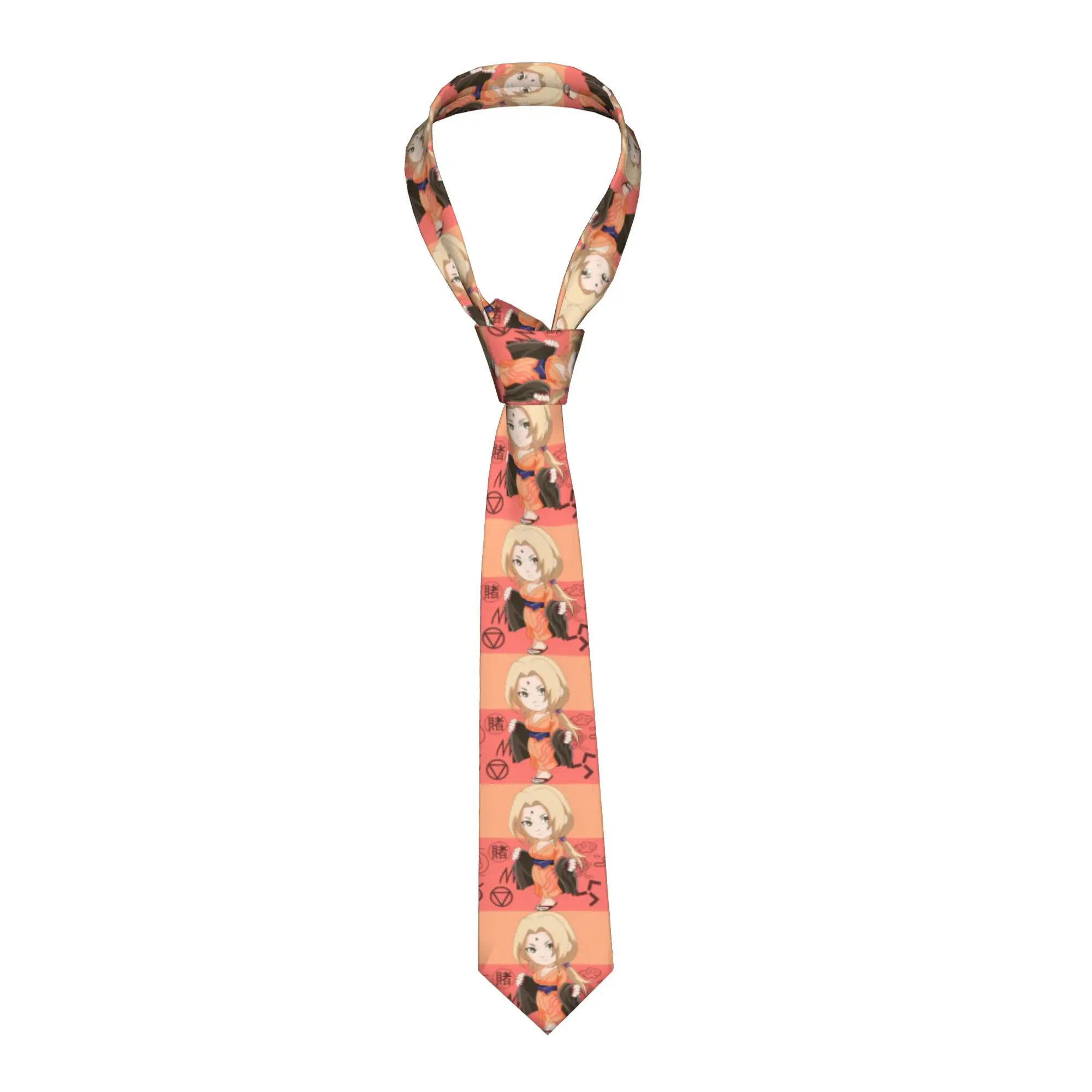 Necktie Sasukes Tsunade Unisex Skinny Polyester 8 cm Narrow Neck Tie Manga for Mens Shirt Accessories Gravatas Wedding Office