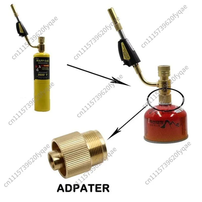 Outdoor flat gas tank adapter European and American stove spray gun gas lamp interface