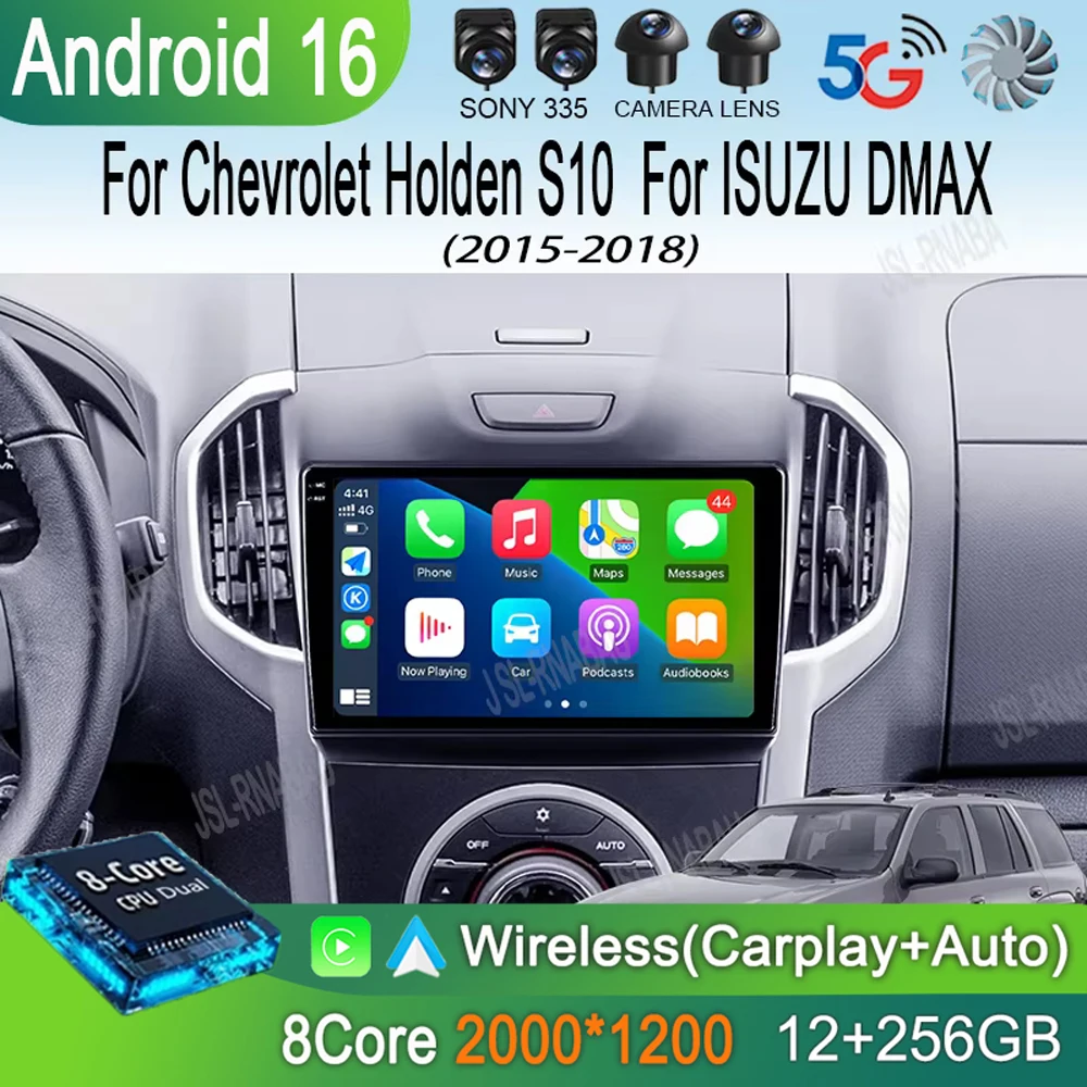 

Автомагнитола с Android 16 для Chevrolet Holden S10 TRAILBLAZER COLORADO ISUZU DMAX, GPS, аудио, мультимедиа, Carplay