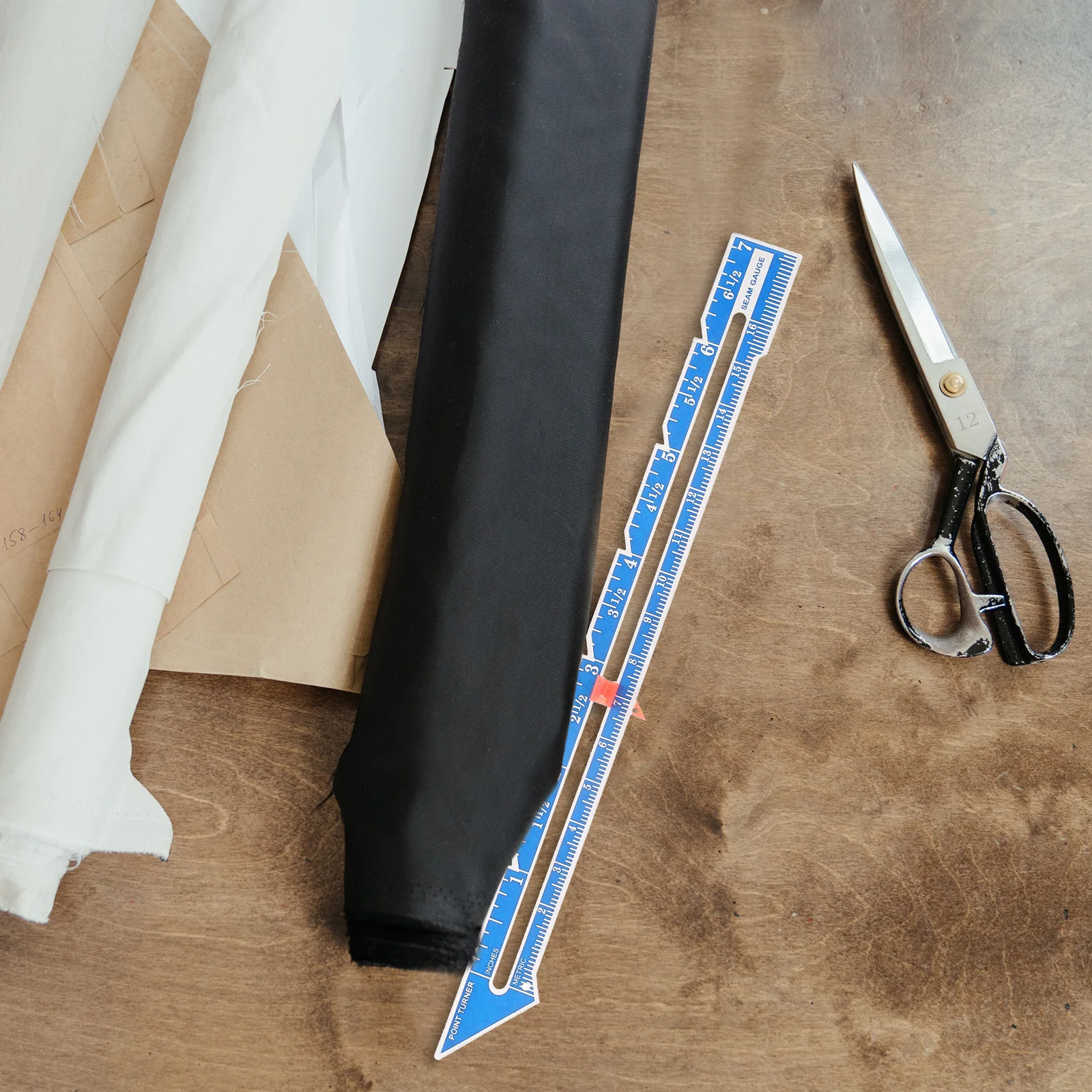 3 個の縫製ゲージ使いやすい生地定規キルティング初心者用品裾の深さボタン間隔 DIY クラフトツール