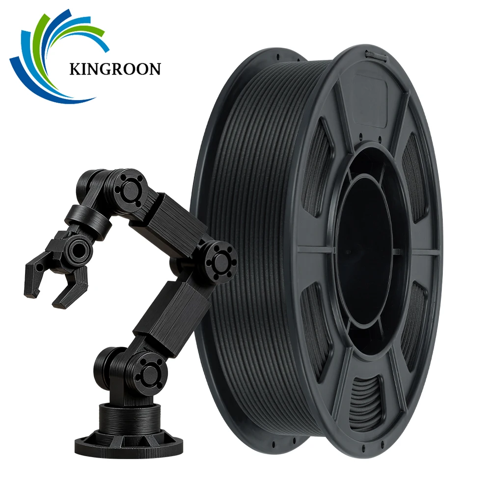 

KINGROON Carbon Fiber PLA PETG Nylon Filament 1.75mm 0.3KG (NOT 1KG), High Strength PLA-CF PETG-CF PA-CF For 3D Printer, 300g