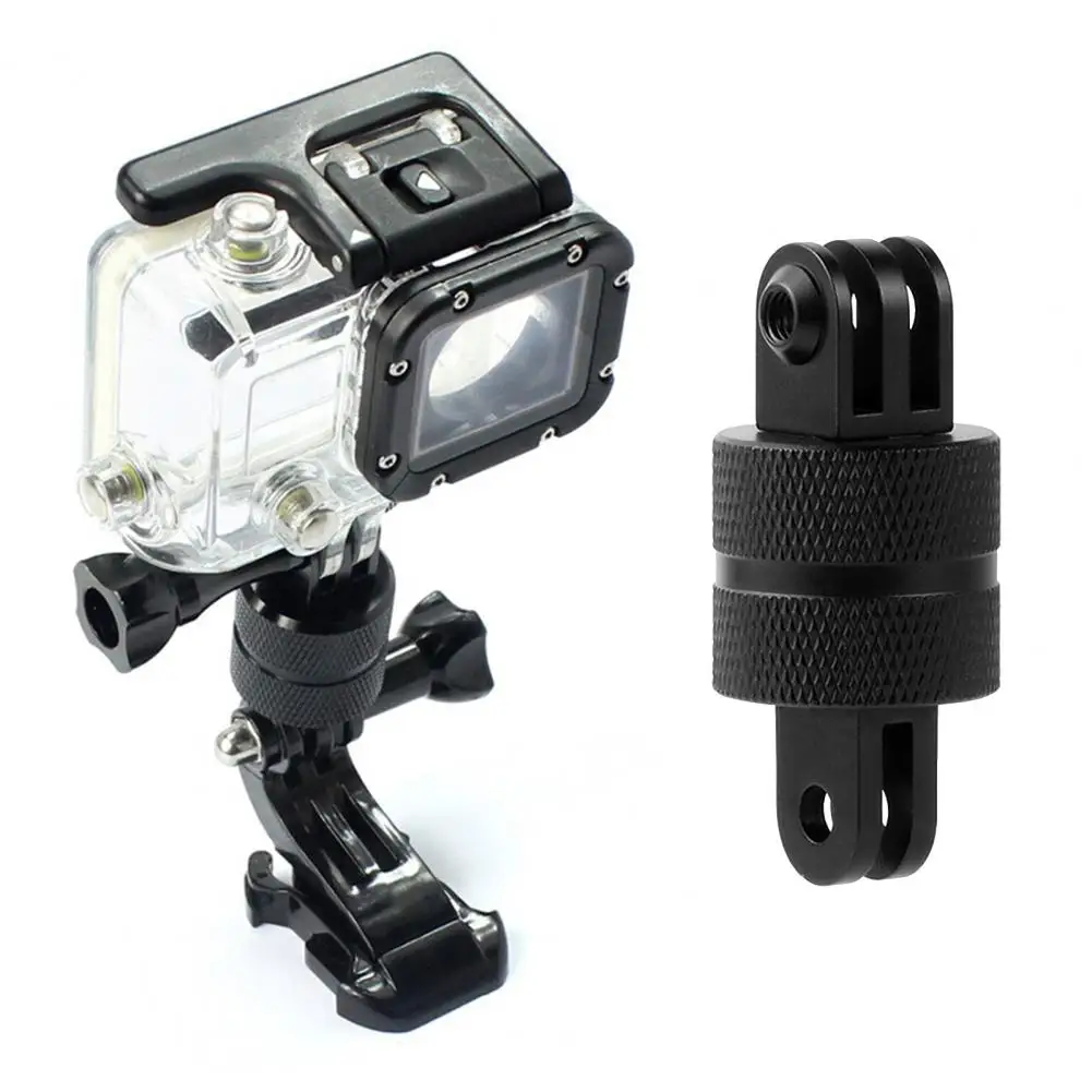 Vertical Stand Extension Arm Aluminum 360-Degree Rotation Camera Mount Vertical Metal Swivel Tripod Adapter