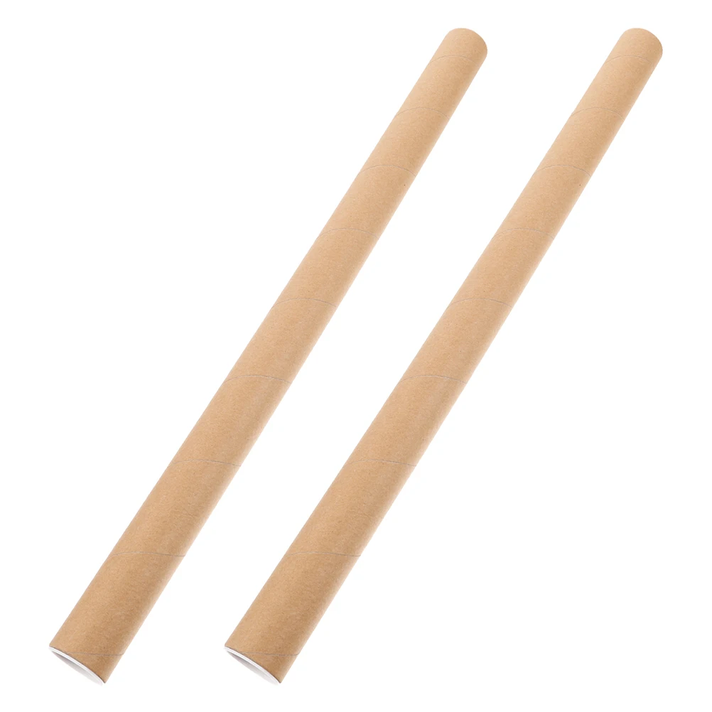 2pcs Paper Poster Holder Drawing Paperboard Tubes Tube Mailer Tubes Drawing Storage Container Craft