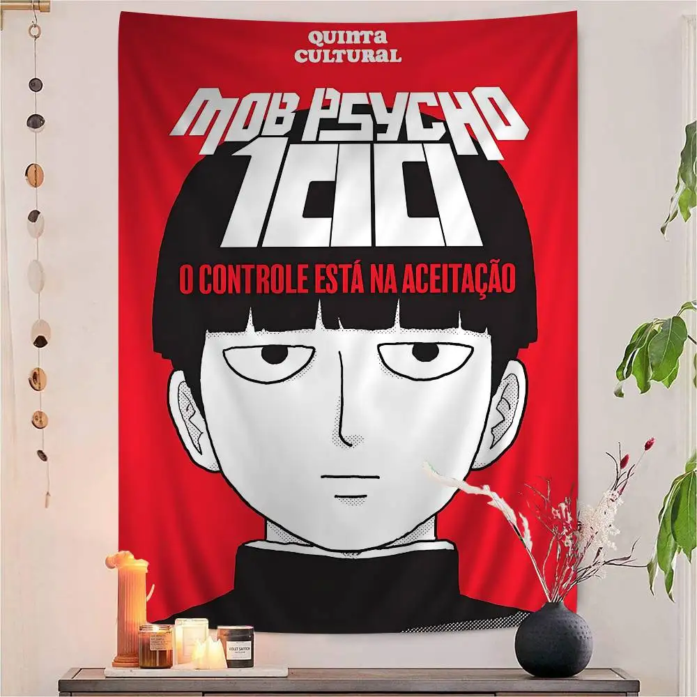 Popular Anime M-MobS P-PsychoS 100 Colorful Tapestry Wall Hanging Bohemian Wall Tapestries Wall Hanging Sheets