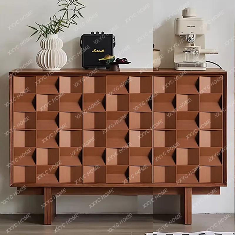 Minimalist entrance cabinet Solid wood shoe cabinet Living room dining side storage cabinet