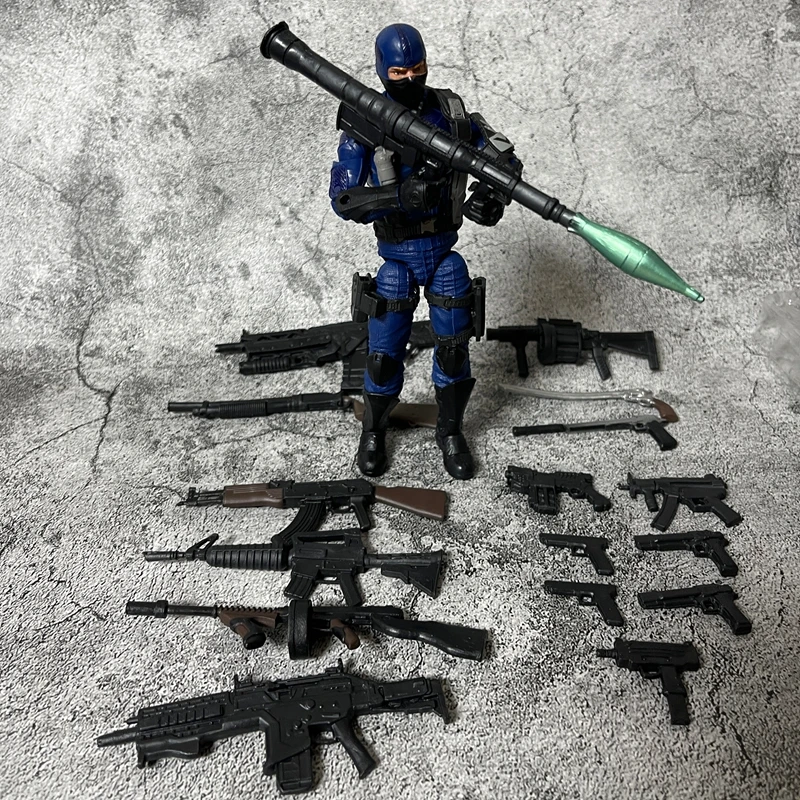 Genuino 20cm G.I. Joe serie clasificada Retro ojos de serpiente Cardback Cobra Trooper Enermy figura de acción juguete de modelos coleccionables regalo