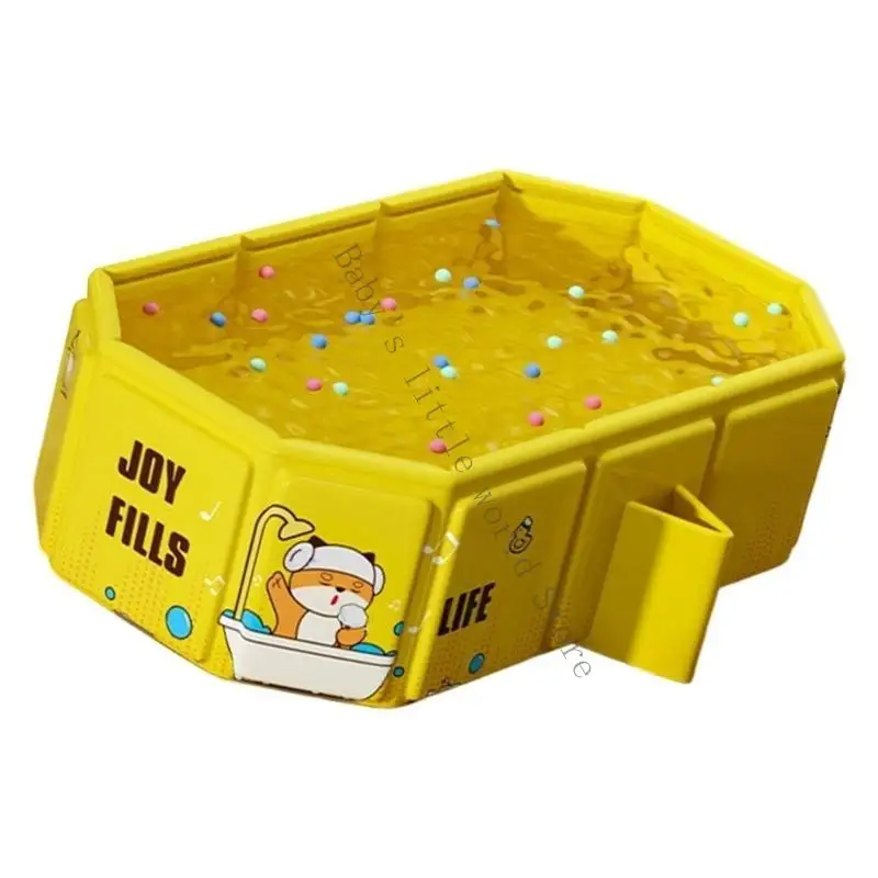 حوض استحمام للأطفال قابل للطي، حوض استحمام قابل للطي للرضع، قطن لؤلؤي آمن وPVC لتجربة حمام صحية B2EB #3