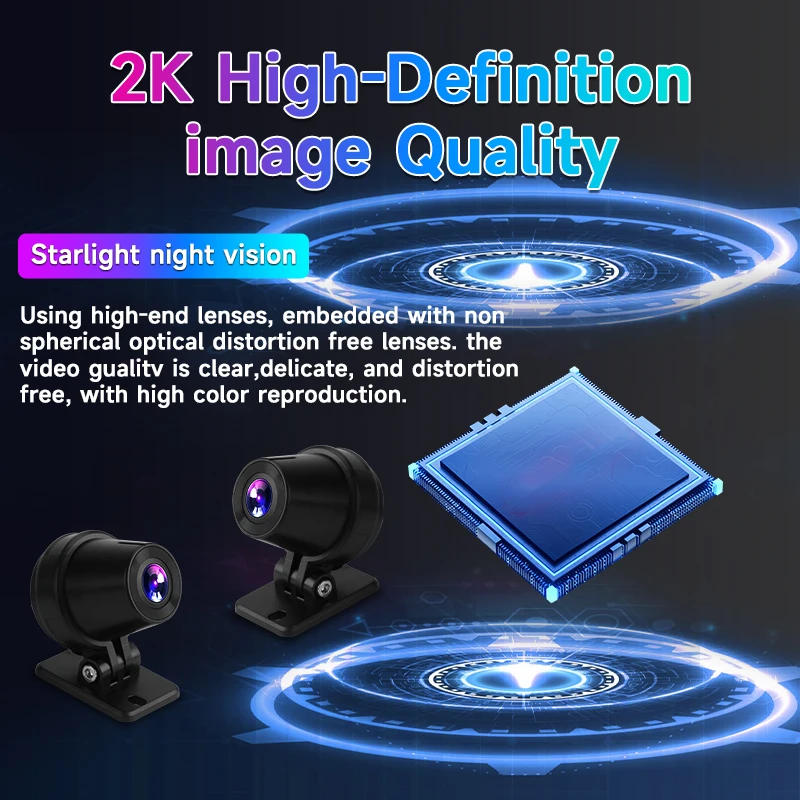 7 بوصة المحمولة CarPlay دراجة نارية أندرويد السيارات IPX7 مقاوم للماء شاشة لوحة القيادة الرقمية موتو لتحديد المواقع والملاحة 2K كاميرا مزدوجة