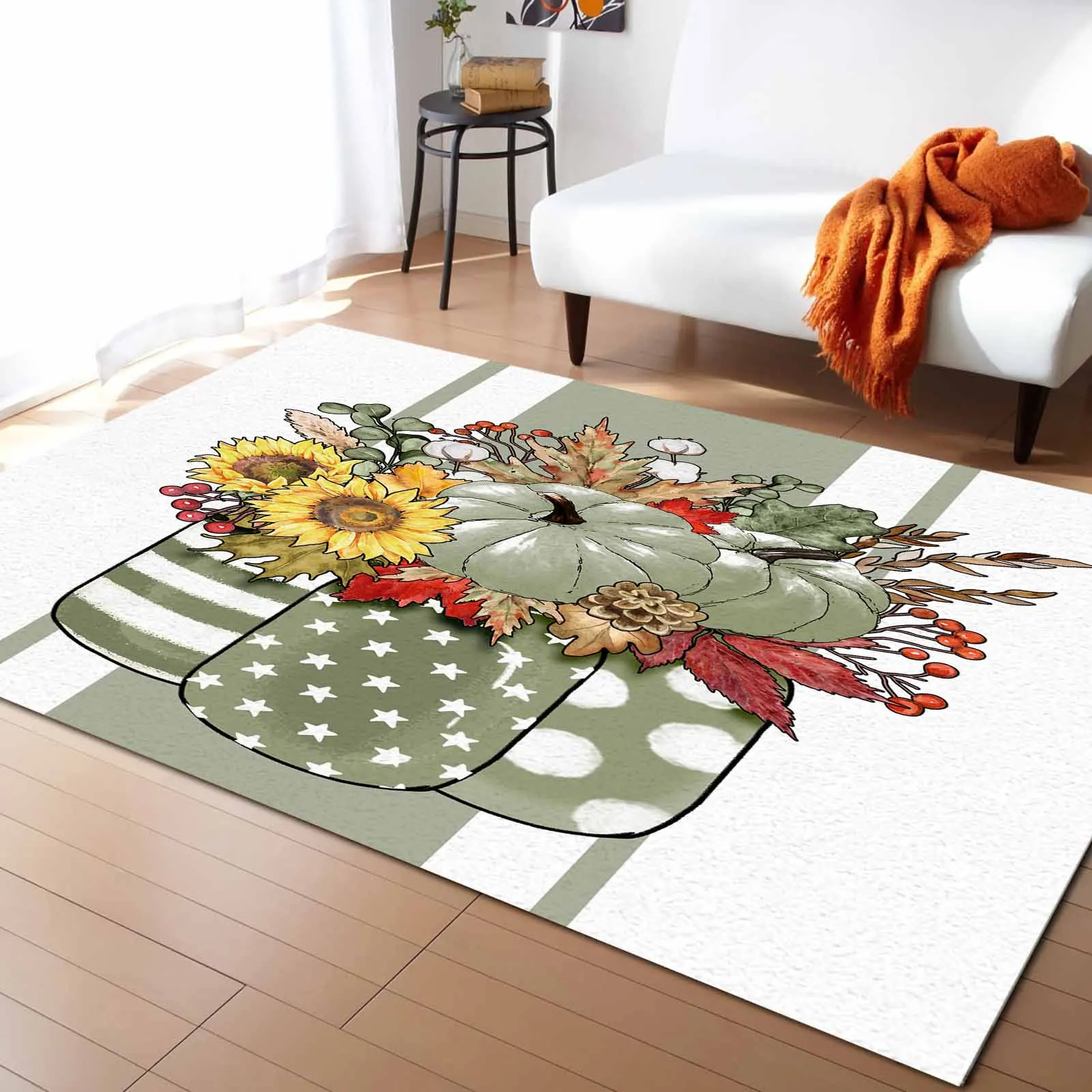 Autumn Maple Leaf Bouquet Carpet For Home Living Room Bedroom Bedside Decor Large Area Rug Teen Room Decor Carpet