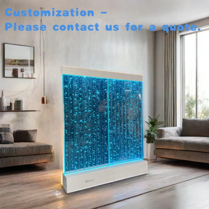 

custom.Indoor Fountain with LED Light Room Decoration Movable Screen & Room Divider Partition