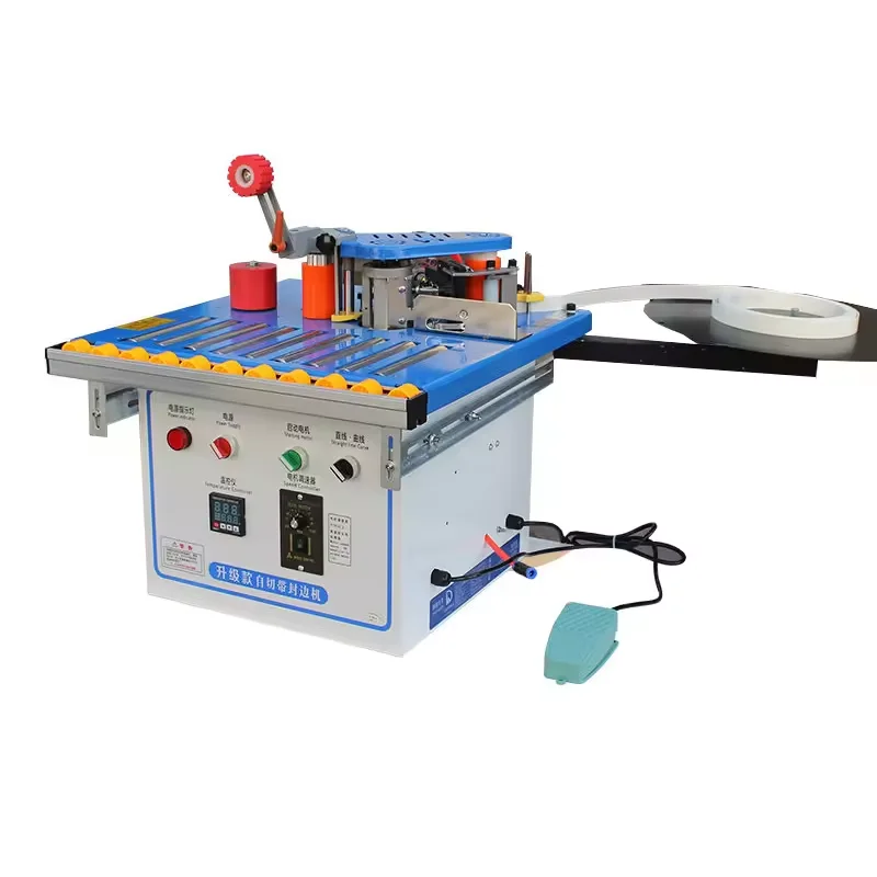 Upgraded Roller Mini Portable Edge Bander Machine Curve Woodworking Multifunction Mini Manual Edging Machine