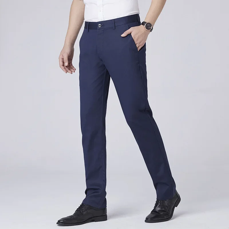 MRMT 2024 Brand Summer Men's Casual Trousers Size Thin Pants for Male Straight Tube Slim Fit Solid Color Trouser