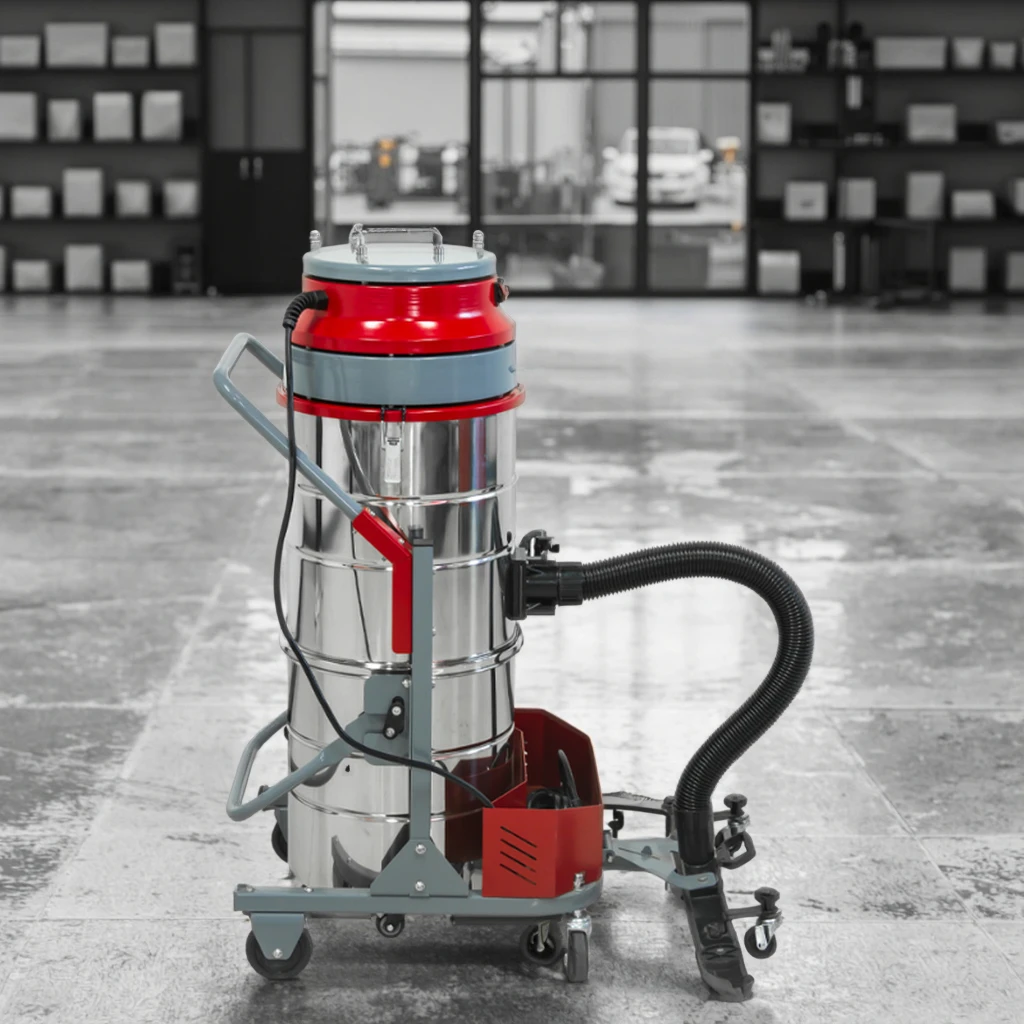 

Промышленный пылесос для влажной и сухой уборки из нержавеющей стали, 90 л, электрический, с ручным управлением, для тяжелых условий эксплуатации