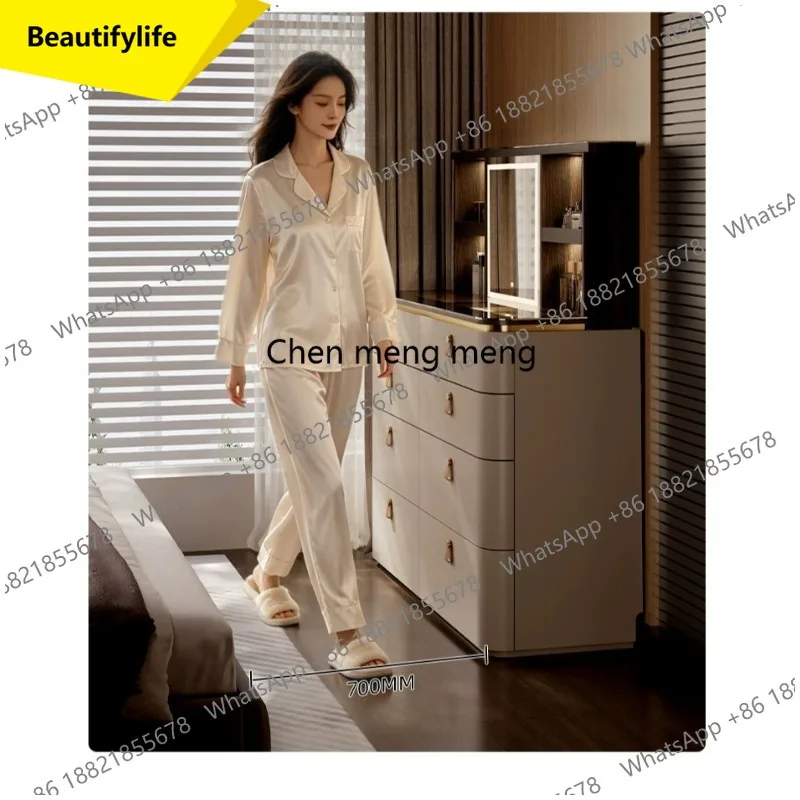M45 Italian light luxury eight-bucket cabinet dresser integrated storage cabinet high-end lifting makeup table
