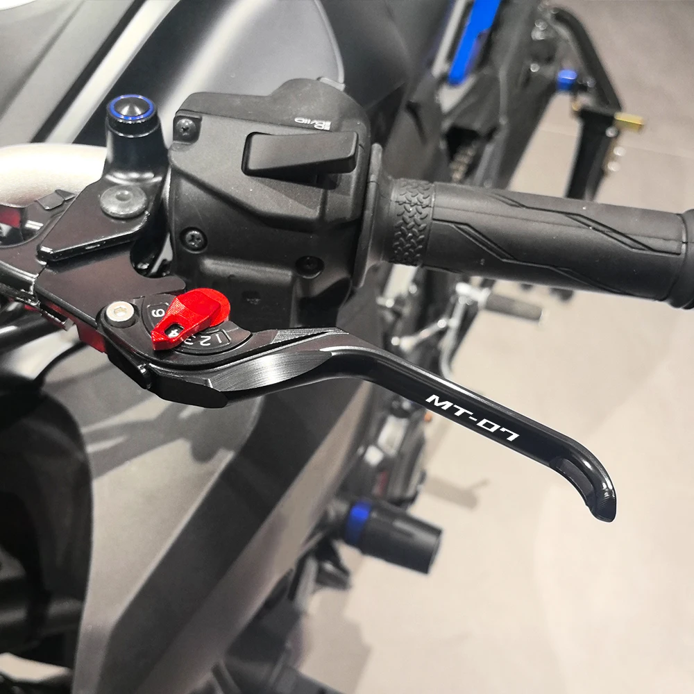 لياماها MT07 MT 07 MT-07 FZ07 2014-2023 2024 2025 2026 CNC دراجة نارية الملحقات دواسة فرامل رافعة قابل للتعديل مقابض رافعة