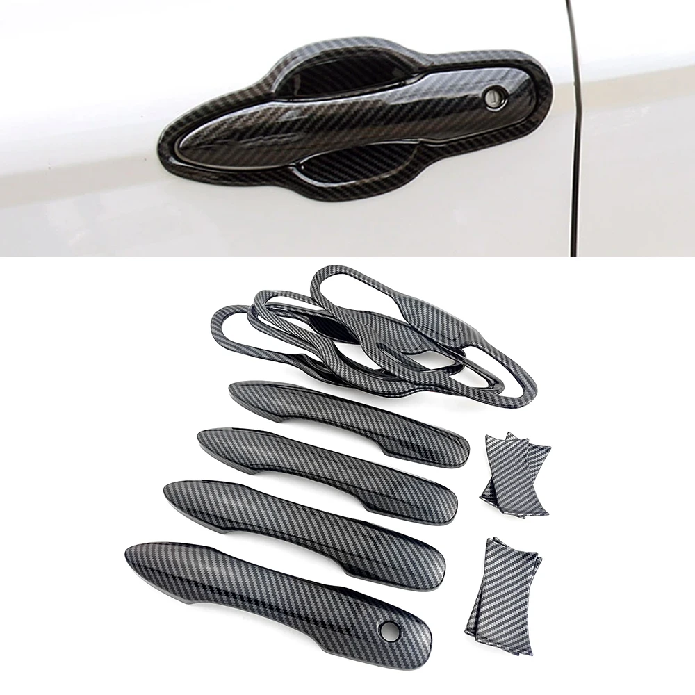 

Для Toyota Camry 2018-2026 внешняя крышка дверной ручки из углеродного волокна, накладка и крышка дверной чаши, декоративная наклейка против царапин