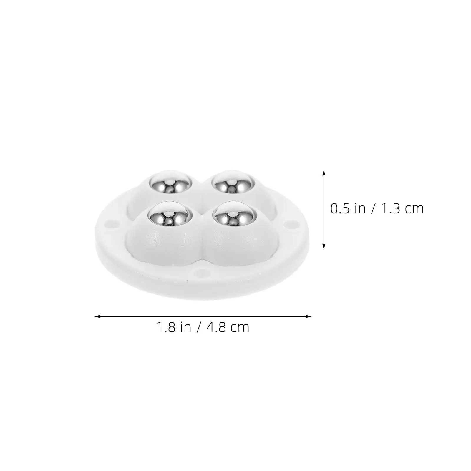 8Pcs Mini Self Adhesive Caster Wheels - White Swivel Ball Casters for Easy Mobility - No Drill Adhesive Wheels for Coffee Table