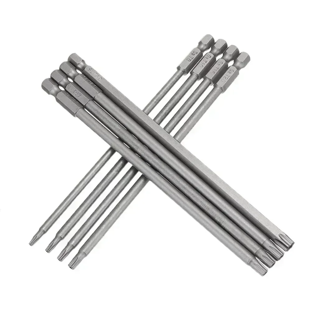 1PC Punta per cacciavite Torx magnetica 150mm lungo T8/T10/T15/T20/T25/T27/T30/T40 S2 Acciaio legato per punte da trapano per cacciavite elettrico