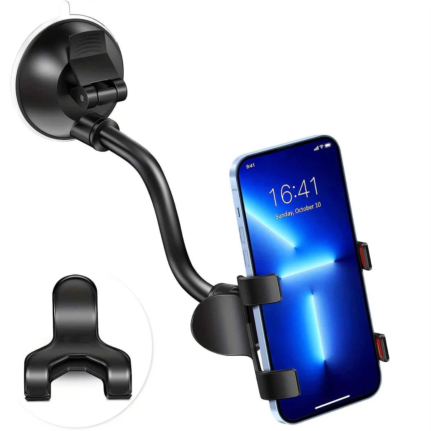 Adjustable Gooseneck Phone Holder with Suction Cup for Various Uses
