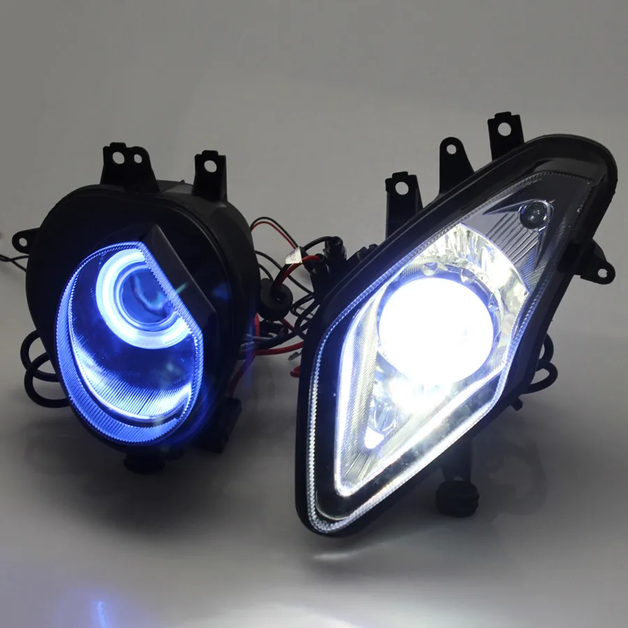 Motorcycle LED Light Headlight Custom Angel Eyes Headlamp HID Projector Headlight Assembly Head Lamp For BMW S1000RR 2009-2014