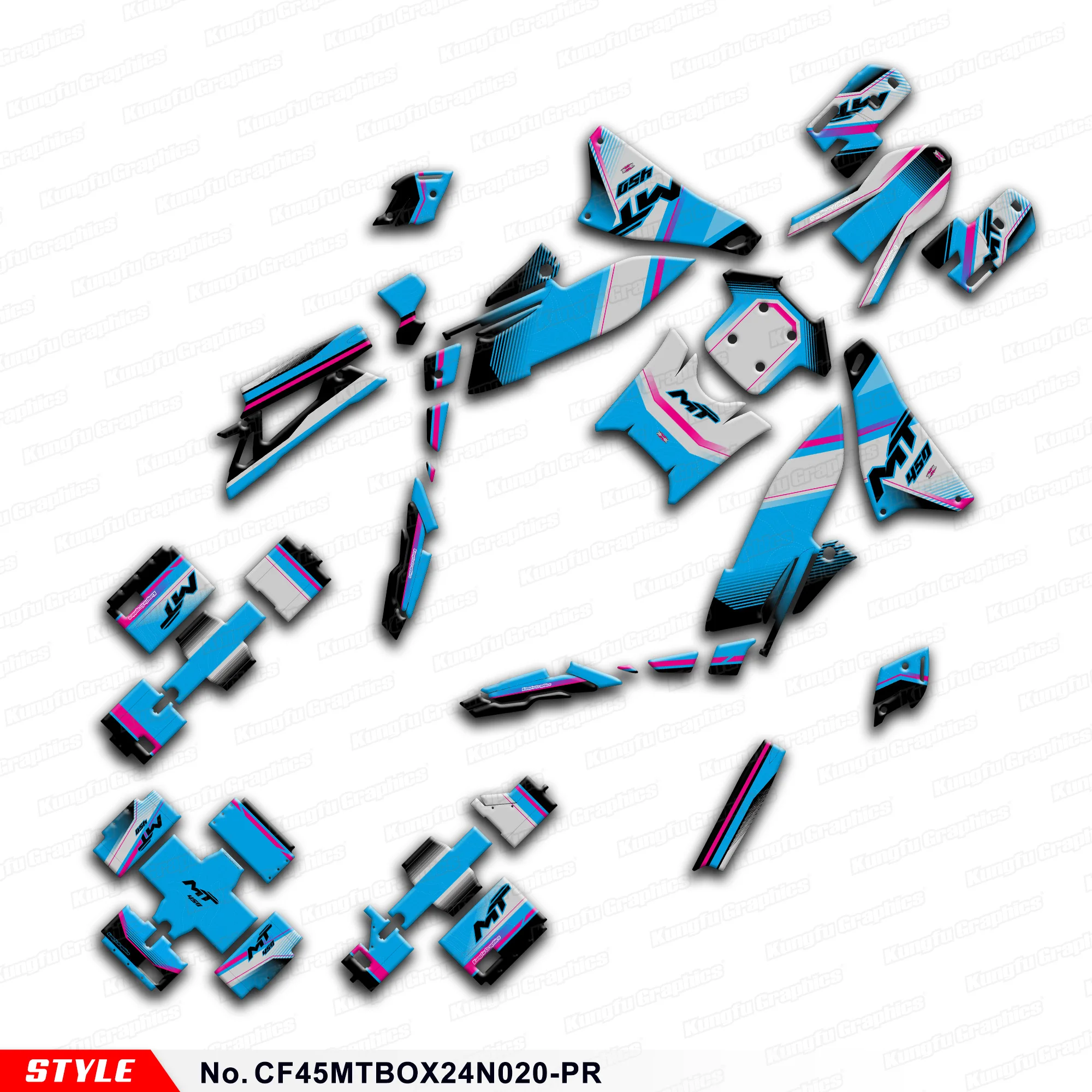 

Комплект графических наклеек JY RACING, наклейки в комплекте для CFMOTO 450MT MT450 MT 450, украшения, CF45MTBOX24N020-PR