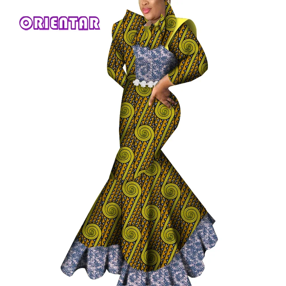 Ancara vestidos para as mulheres festa de noite longa robe africaine africano impressão bodycon dashiki vestido roupas africanas para as mulheres wy7093