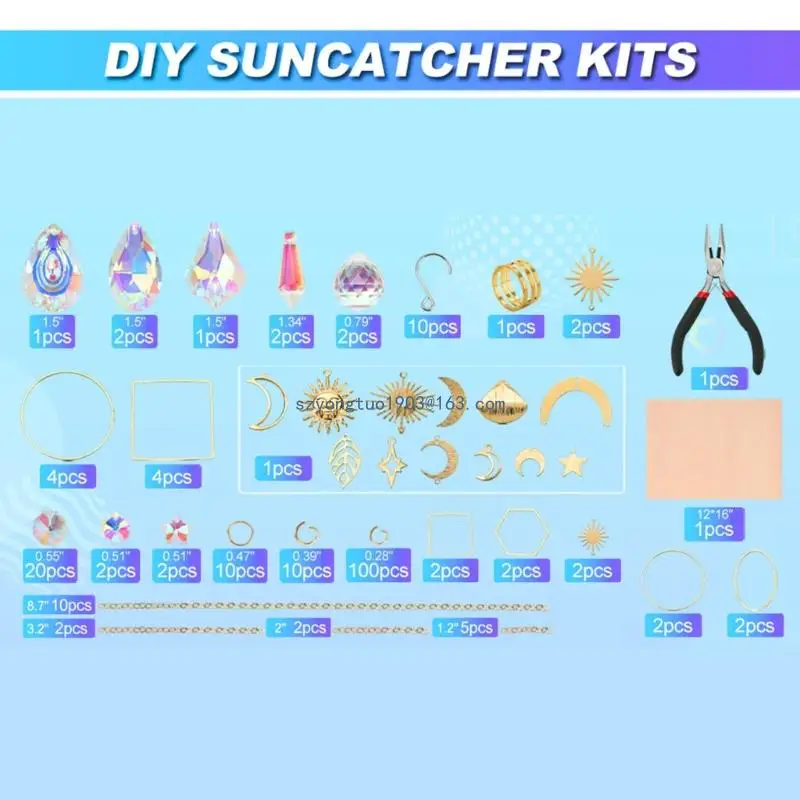 200Pcs DIY Sun Catchers Making Set Craft for Adult Crystal Suncatchers Supply