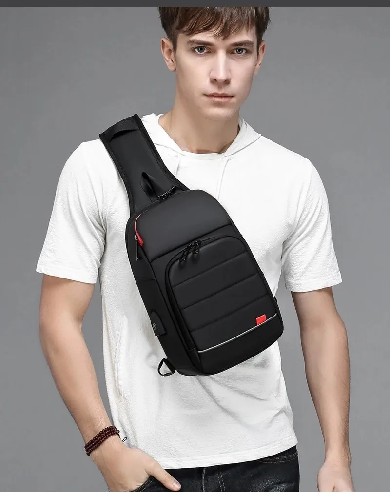 Bolso de pecho para hombre, bandoleras para hombre, bolsos de mensajero impermeables, bolso de hombro tipo bandolera con