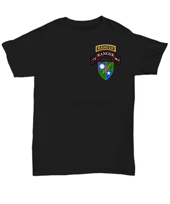 75th Ranger Regiment Shirt - Scroll Tab and DUI - Army Ranger - Unisex Tee