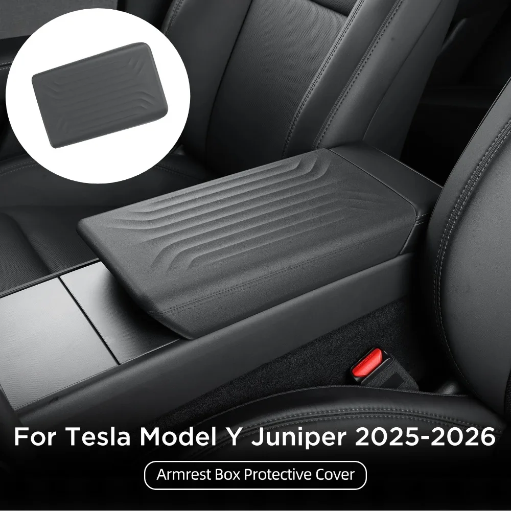 

For Tesla Model Y Juniper 2025 Armrest Box Protective Cover Central Control Armrest TPE Protector Mat Car Accessories Interior