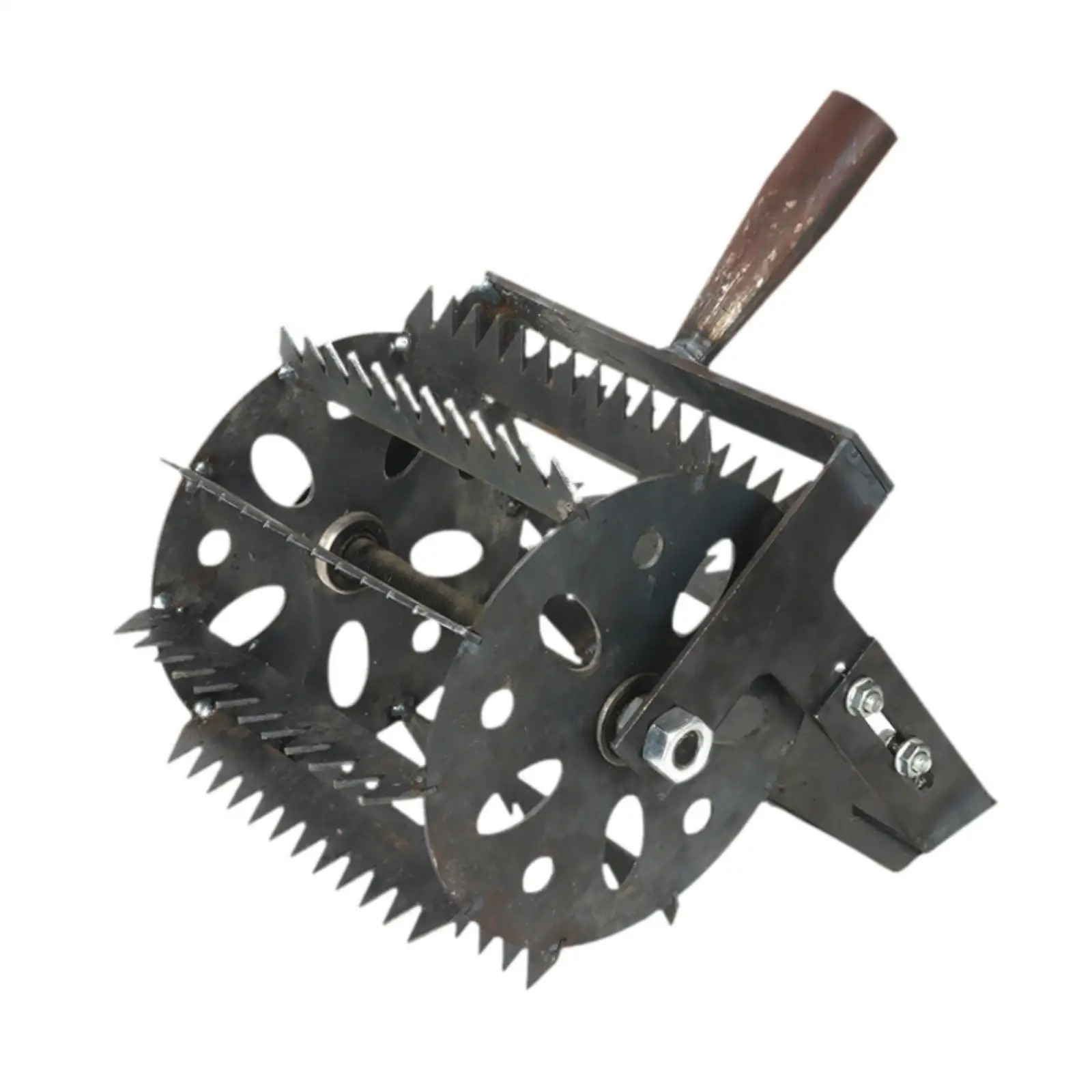 Alat Weeder Manual Rol Gulma Penghilang Gulma Aerator Rumput Bergulir untuk Penanaman